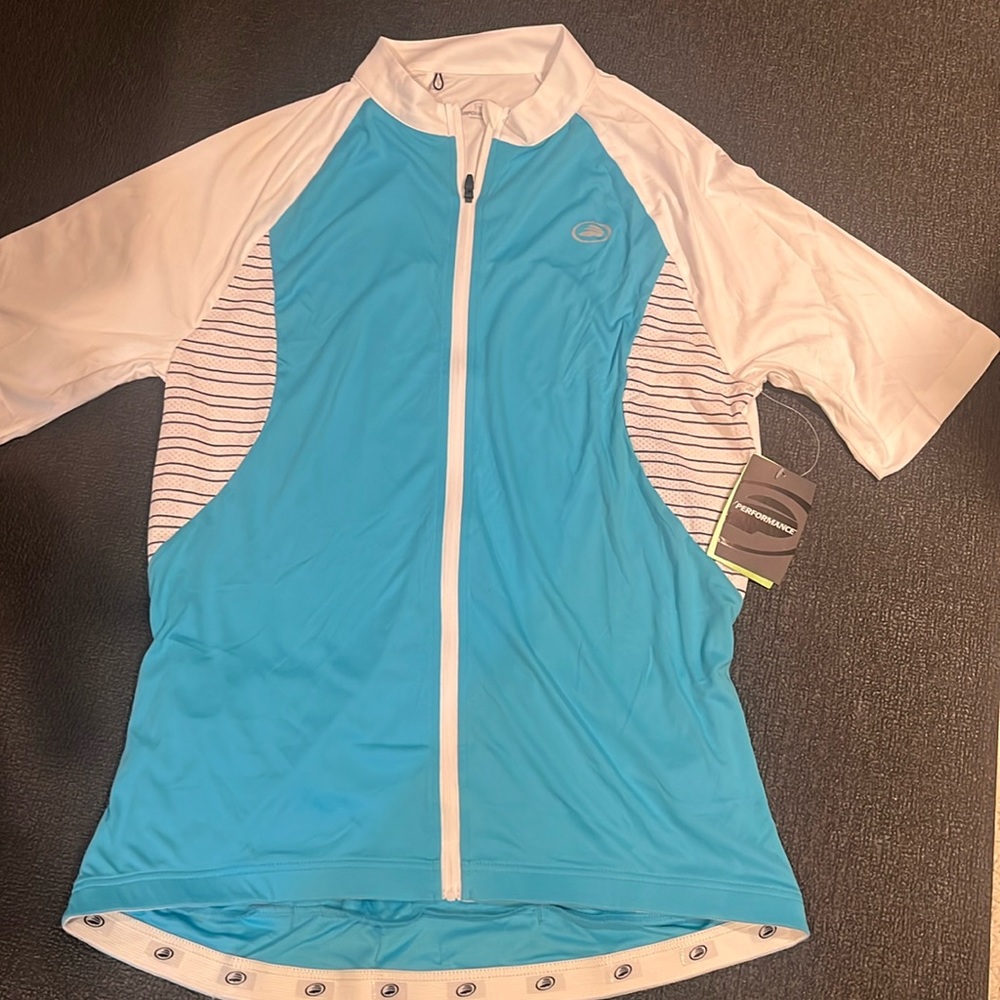 Women’s XL Performance Bike Blue White Jersey